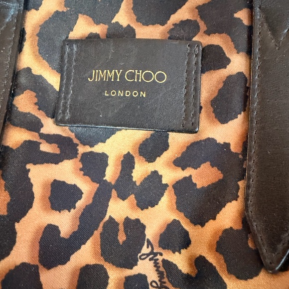 Jimmy Choo Black and Brown Leopard Shoulder Bag - Picture 6 of 14